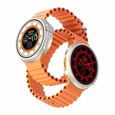 Ultra Evo Smart Watch 1.51" Wide Touch Screen - Orange Strap